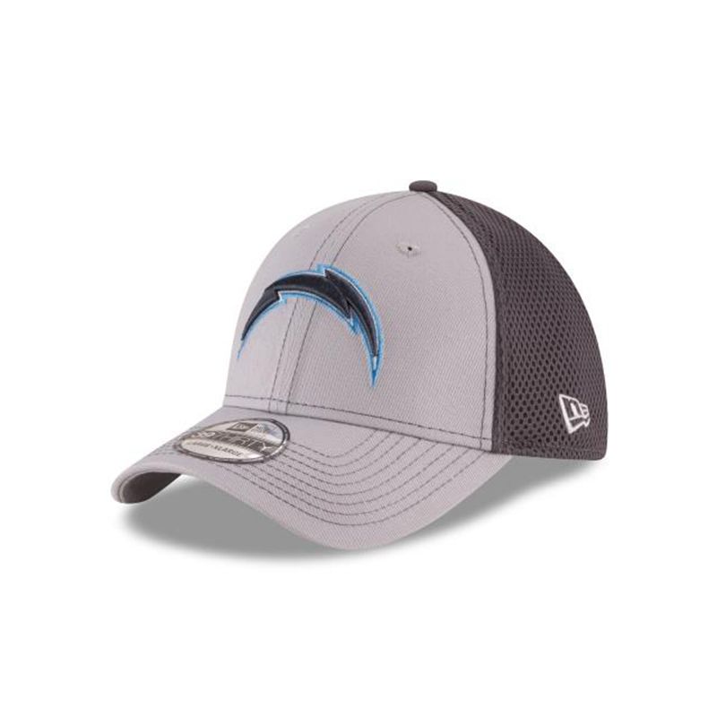 NFL Los Angeles Chargers Grayed Out 39Thirty Stretch Fit (OJL4173) - Grey New Era Caps